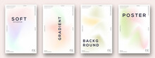 Fluid Gradient Background Vector. Minimalist Style Posters, Photo Frame Cover With Pastel Colorful Geometric Shapes. Modern Wallpaper Design For Social Media, Idol Poster.