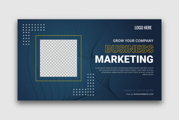 Wall Mural - Grow your business banner template 