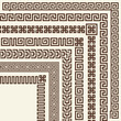 Greek key pattern, frame collection. Decorative ancient meander, greece ornamental set with repeated geometric motif. Vector EPS10.
