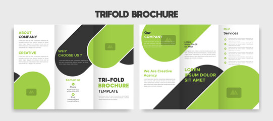 creative editable trifold brochure template design vector