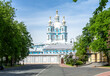  Smolny Resurrection of Christ Cathedral in St. Petersburg. Russia
