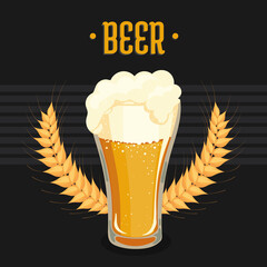 Poster - beer drink emblem