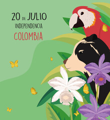 Canvas Print - independence of Colombia July 20