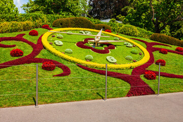 Wall Mural - Flower clock in Geneva, Switzerland