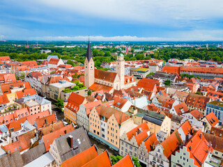 Sticker - Ingolstadt old town aerial panoramic view