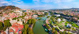 Fototapeta  - Tbilisi old town aerial panoramic view
