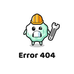 Canvas Print - error 404 with the cute chewing gum mascot