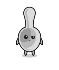 Sticker - spoon cartoon with an arrogant expression