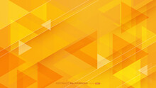 Geometric Orange Abstract Background With Triangle Shapes, Lines Stripe