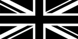 Fototapeta Big Ben - Union Jack UK Flag In Black And White