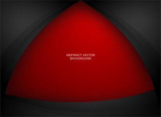 Wall Mural - Elegant dark abstract wave background with red gradient vector.
