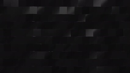 Black square cube polygon background looping seamless video. The polygonal background for the screen, backdrop video movement. and the box reflection light on top.