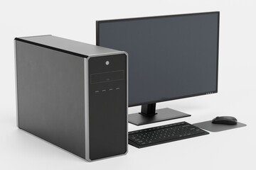 Wall Mural - Realistic 3D Render of Personal Computer