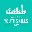 © Rabin - Vector illustration on the theme of World Youth skills day observed each year in July.