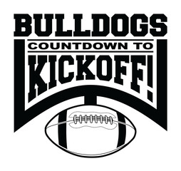 Wall Mural - bulldogs football countdown to kickoff is a team design template that includes text, a graphic goal 