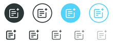Add New List Icon Vector File Document With Plus Symbol, Create New Report Icon Add To Lists Sign