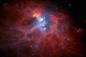 Wall Mural - supernova remnant. dynamic expansion of the nebula