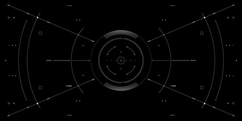 Leinwandbilder - Abstract futuristic of HUD screen interface system security UI control display.