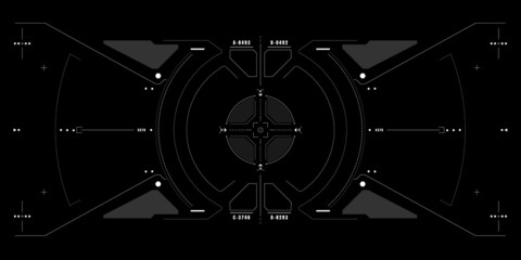 Leinwandbilder - HUD futuristic frame element user spy interface control monitoring for drone, space ship, cockpit vector design.