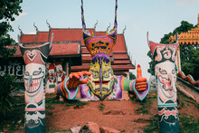 Dan Sai,LOEI, Thailand, Phi Ta Khon Traditional Tradition, Dan Sai District, Loei Province Drawing On The Mask Is A Local Wisdom Of Thailand. There Are Tourists Around The World.