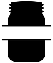 Mason Jar SVG, Monogram SVG, Split Name Frame SVG, Kitchen SVG, Mason Jar, Mason Jar Png, Mason Jar Name Frame SVG, Mason Jar Monogram
