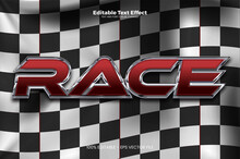 Race Editable Text Effect In Modern Trend Style