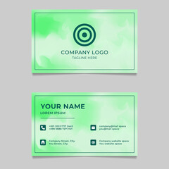 Poster - Modern creative green gradient business card template