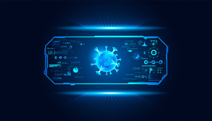 Wall Mural - abstract laboratory for healthcare medical and mesh virus concept find information and experiment wi