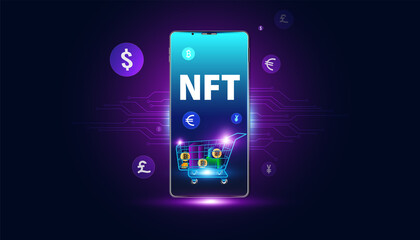 Abstract NTF Digital Image Concept Irreplaceable Token