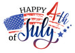 © VETOCHKA - Happy 4th of July. American Independence Day greeting card, banner or poster with American flag.