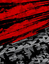 Digital Poster Abstract Background  Color Red Color Crash  Blackline Grunge Pua Wire Color Crash Camo Gray