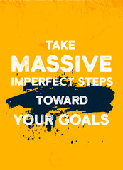 Wall Mural - Goal quote on yellow background. Wall poster decoration. Business concept. Creative design.