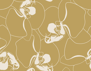 Floral seamless pattern design for fabric or wallpaper print. Flower vector textile decoration. Nature background.