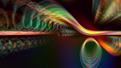 Wall Mural - Abstract neon glowing fantasy background