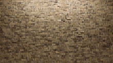Rectangular, Polished Wall Background With Tiles. Natural Stone, Tile Wallpaper With 3D, Textured Blocks. 3D Render