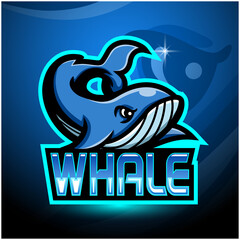 Wall Mural - Whale esport logo mascot design