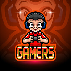 Poster - Gamer boy esport logo mascot design