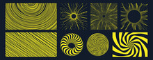 Wallpaper With Stripes. Strips Similar To Threads. Torus. Space Vortex. Hole Made From Flying Particles. Optical Art. 3d Vector Illustration For Placard, Banner, Cover Or Brochure.