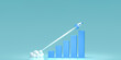 © Celt Studio - reactive rapid growth of economic indicators. economic and financial growth. Growth chart web banner. Data analysis. Financial data concept. Bar chart and growing up