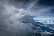 Gewitterwolken aus dem Flugzeug aufgenommen 