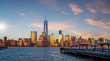 Fototapeta  - Manhattan city skyline cityscape of New York from New Jersey