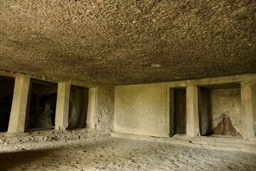 basalt rock ancient cave