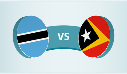 Wall Mural - Botswana versus East Timor, team sports competition concept.