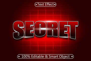 Poster - Secret Editable Text Effect 3 Dimension Emboss Modern Style