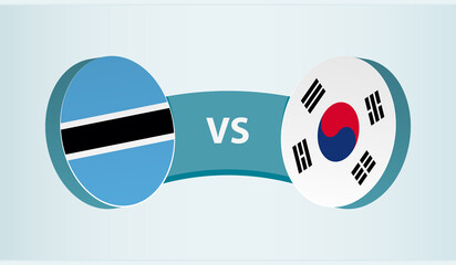 Wall Mural - Botswana versus South Korea, team sports competition concept.