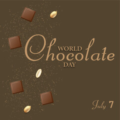 World chocolate day, 7 july. Vector illustration