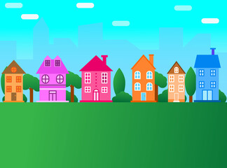  illustration of houses