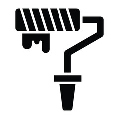 Poster - Paint Roller Icon Style