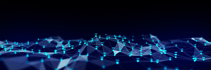 A wave of cybersecurity data algorithms. Binary Code Data Transfer Analysis. Digital data flow. Network security technology. 3d rendering.