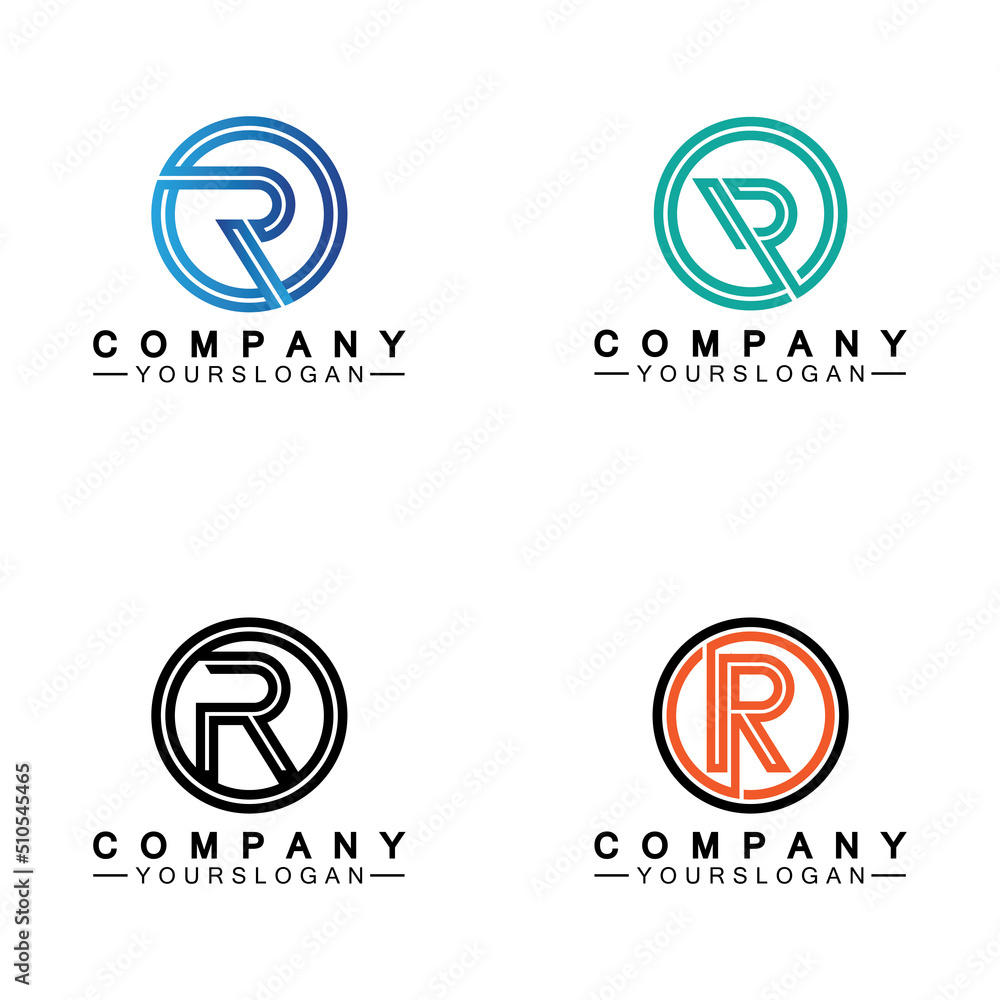 Letter R Graphics Logo Letter R Monogram Logo Design Brand Identity Logos Designs Vector ...